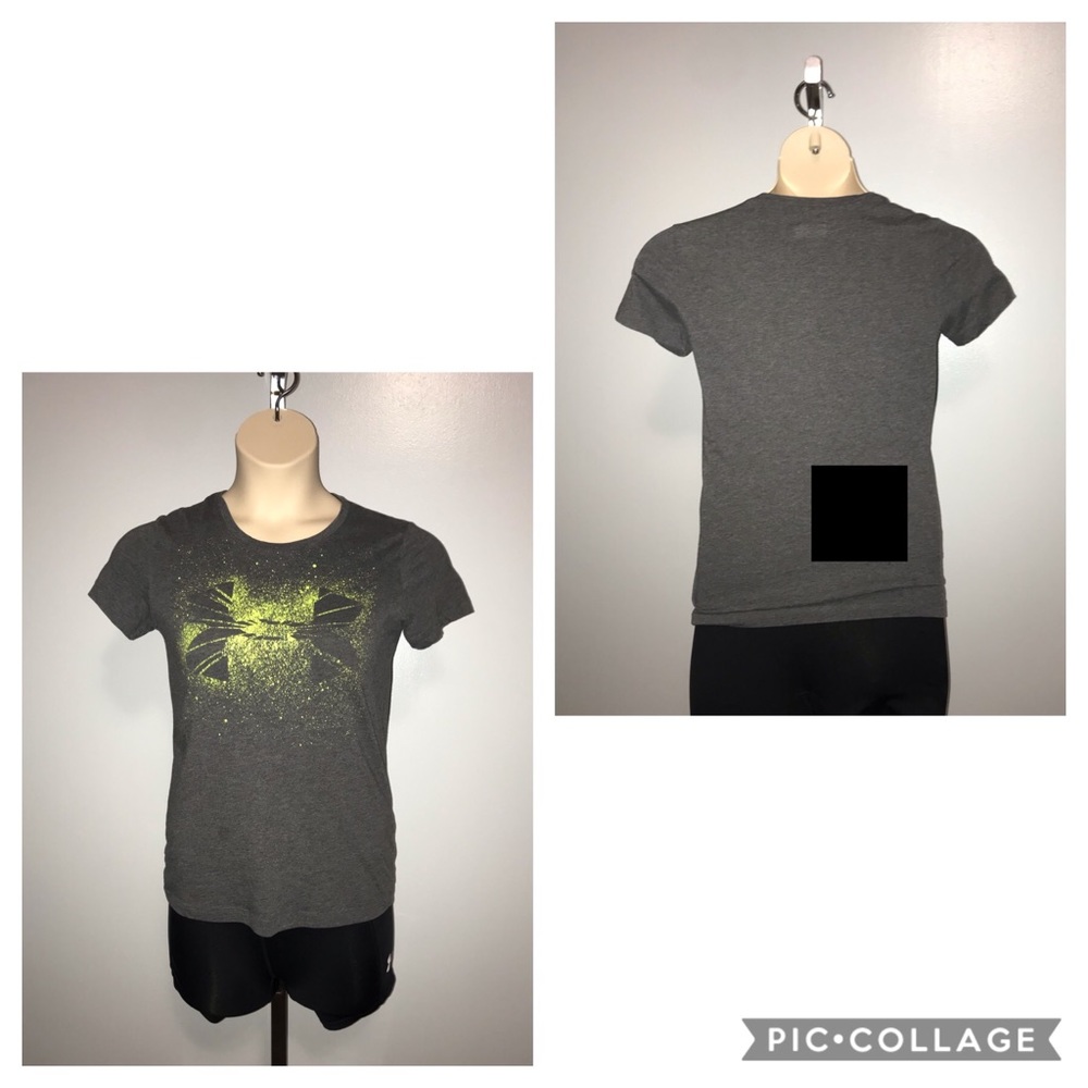 Lime green and gray t-shirt